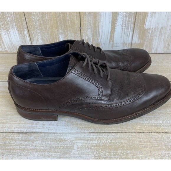 COLE HAAN GRAND.OS WINGTIP OXFORD Dress Shoes Dark Brown Leather Men’s  Size 12 main image 5